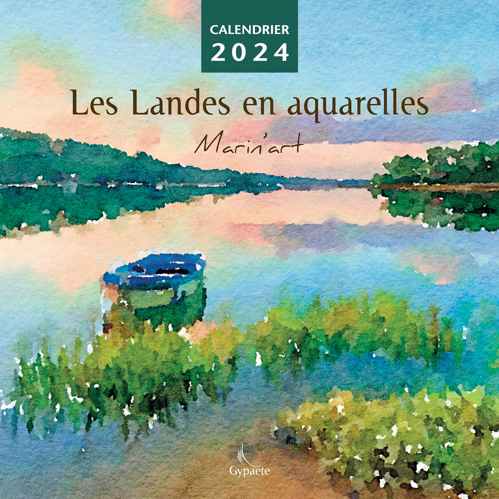 Calendrier chevalet Les Landes en aquarelles 2024 - Marin'art