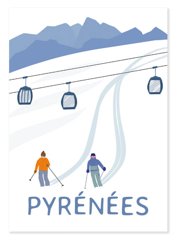 Affiche Légende - Ski Pyrénées