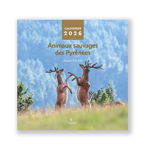 Animaux sauvages des Pyrénées - Calendrier chevalet 2026