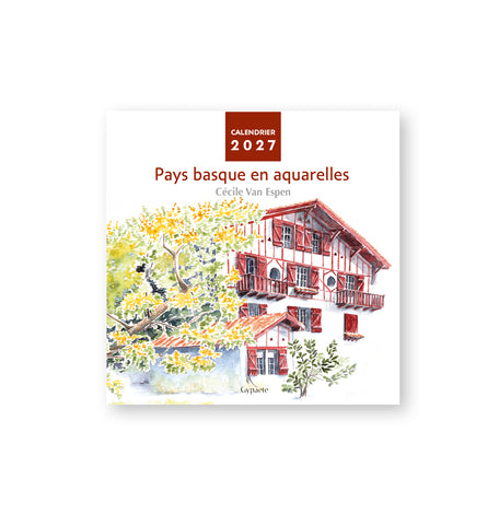 Pays Basque en aquarelles - Calendrier chevalet 2027