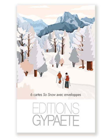 Pochette de 6 cartes "12 x 17" Pyrénées "So Snow"