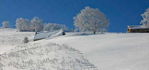 Photo grand format laminée - Pyrénées - hiver - neige - photo Dominique Julien