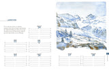 Agenda illustré 2024 des Editions Gypaète ; aquarelles de Béatrice Dussarps ; Format 18x14 cm ; 120 pages - thème : montagne, Sud-ouest ; Pyrénées ; art ; illustration