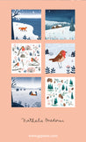 Pochette de 6 cartes "Les joies de l'hiver" by Natahalie Ouederni