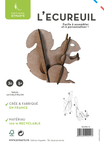 L'écureuil Carte 3D carton