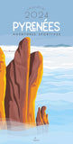 Calendrier 2024 des Editions Gypaète ; illustrations de Lucie Méreau ; Format 45x22,5 cm ; calendrier mural - thèmes : montagne, Sud-ouest ; Pyrénées ; art ; photographie ; sport ; papeterie